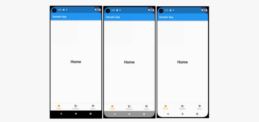 View of Flutter App in Android full screen