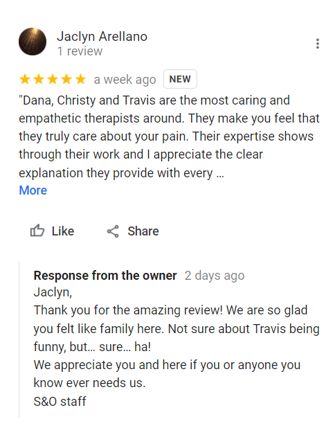 Reviews and Response on GMB profile